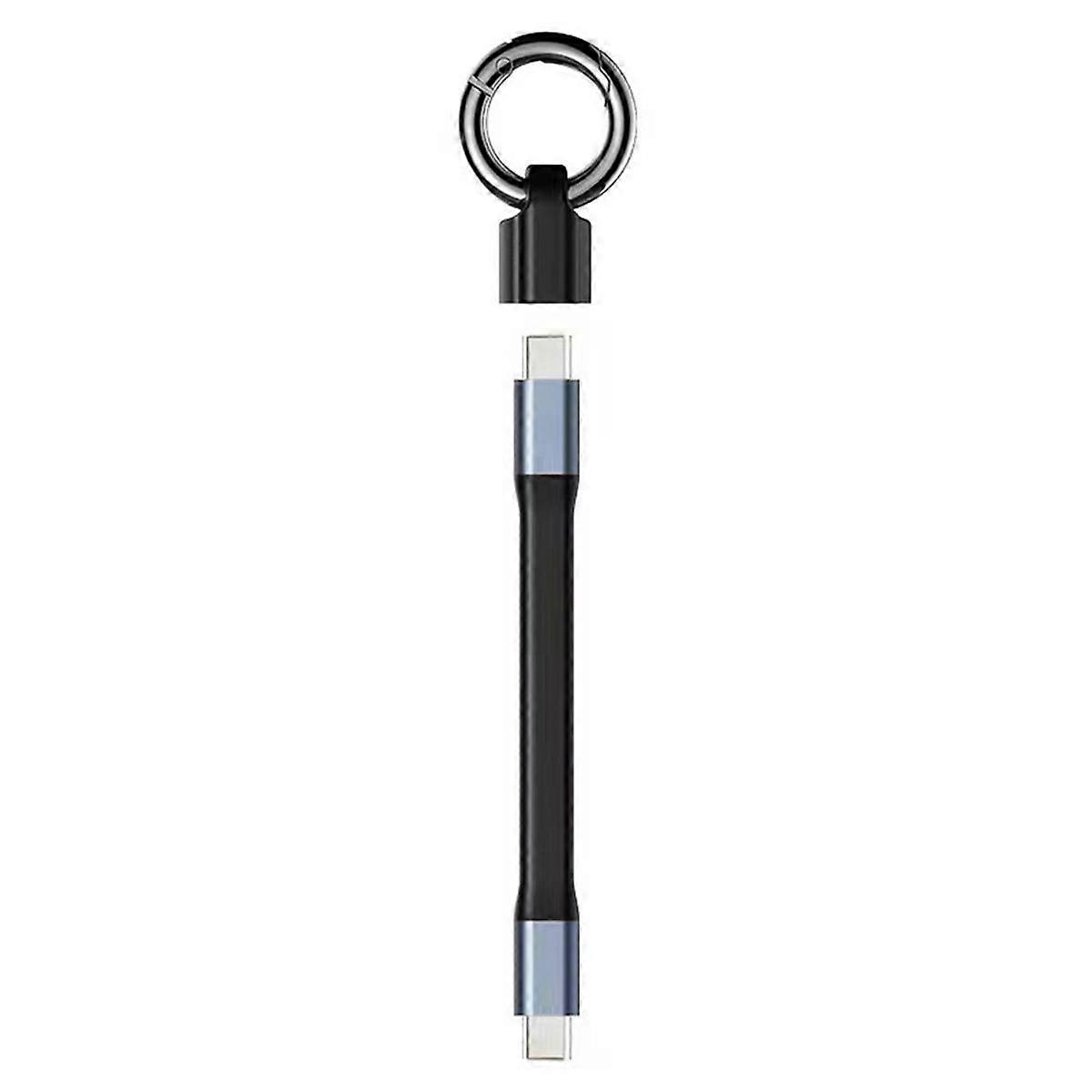 PD65W USB Type C to Type-C Cable Mini Keychain Portable 3A Fast Charging Type-C Short Data Cable for Type-C Devices