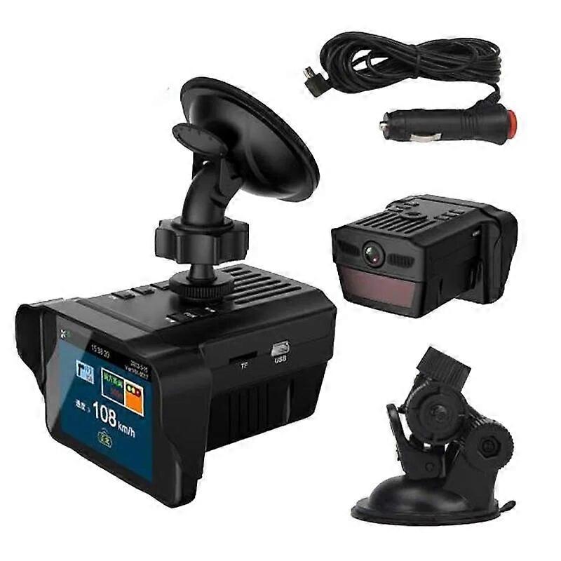 2 In 1 H588 3 Inch 1080P 120 Degree Full Band Mirro Car Speed Laser Police Dog Radar Detector GPS Voice Alert Safety