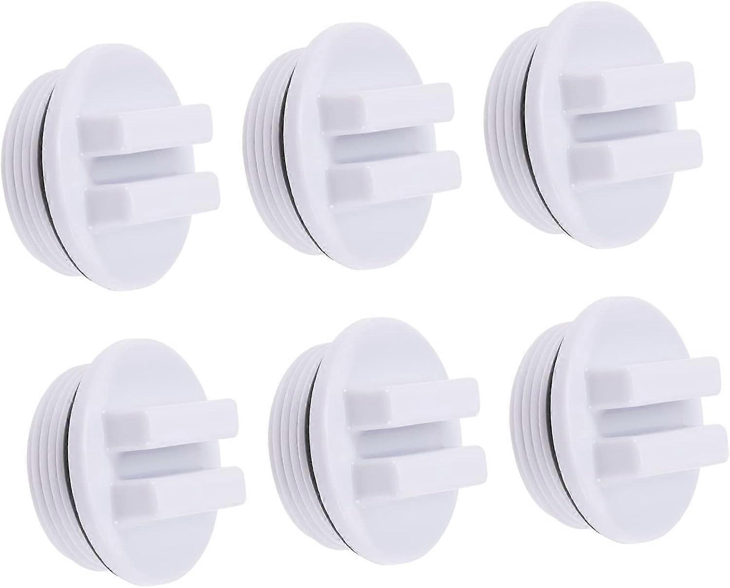6pcs Swimming Pool Antifreeze Plug Inflatable Swimming Pool Spa Skimmer Plugs for Outlets Pool Drain Adapter Swimming Pool Drain Plug Threaded Pool Re