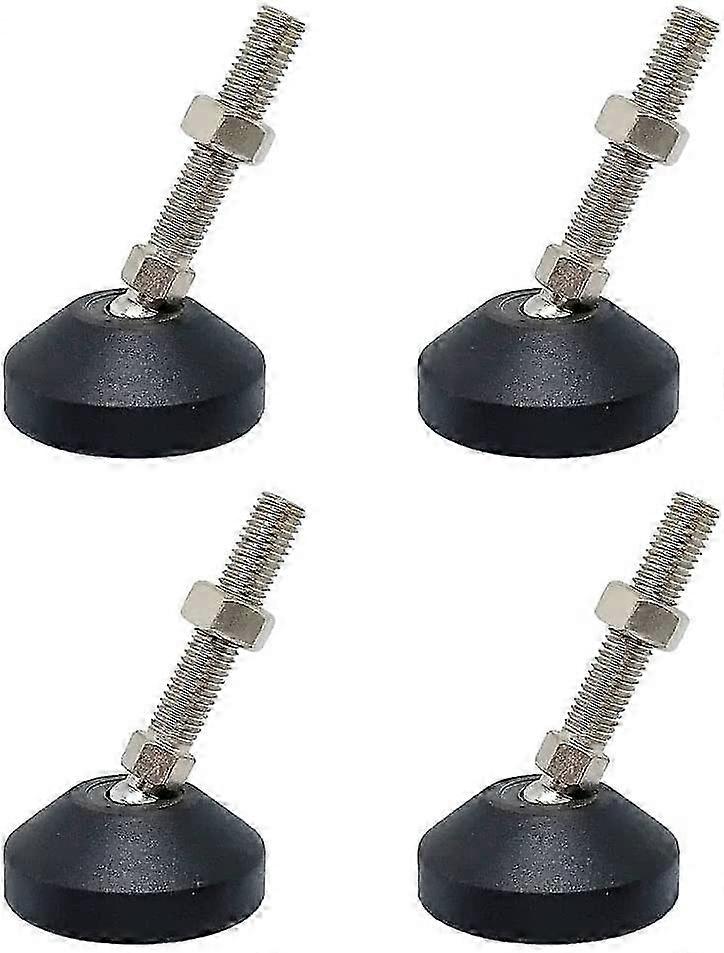 PIAO 4 Pieces Adjustable Table Leg Leveling Feet Screw-in Leveling Leg Furniture with Threaded Rod Adjustable Direction Furniture Hardware