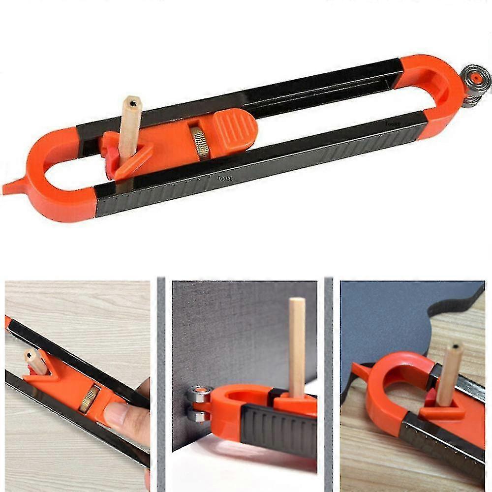 Profile Scribing Ruler Contour Gauge With Lock Adjustable Precise Carpenter Tools