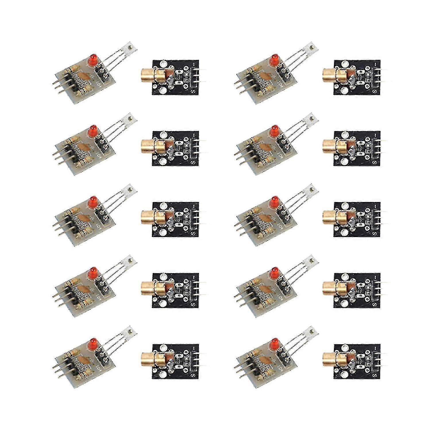10 Pairs Sensor Module Board Laser-receiver Transmitter, Laser-receiver Sensor Modules+ky-008 Laser