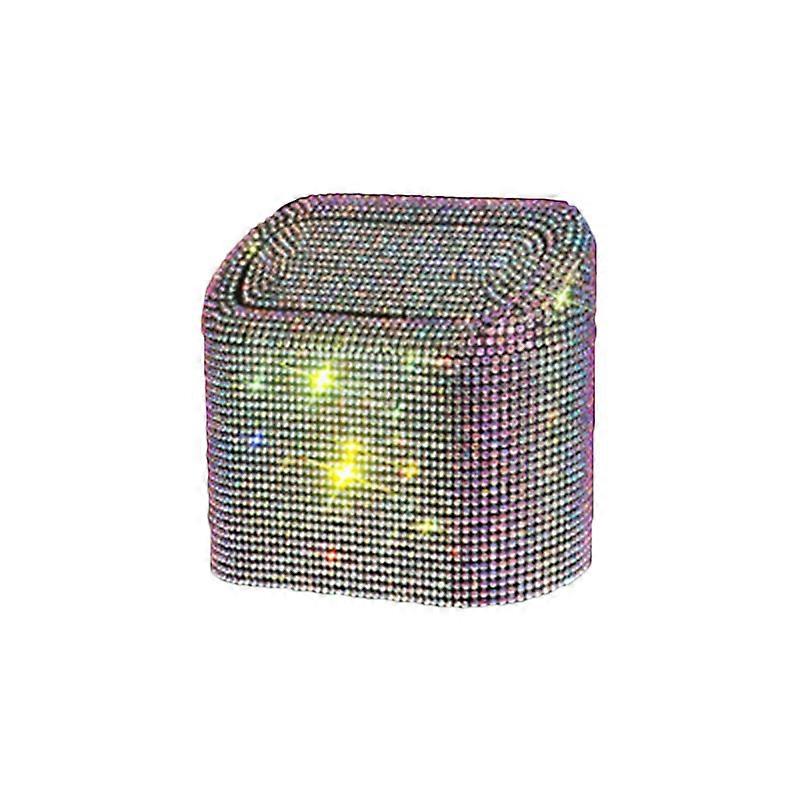 Multifunctional Automobile Trash Bin Cute Sparkle Garbage Box Rubbish Case Home