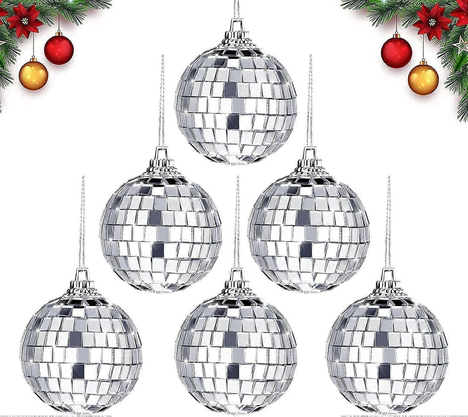 Ayna Topu, 6 Adet Disko Topu, 6cm Gümüş Asılı Top, Gümüş Disko Topu, Gümüş Ayna Topları, Ayna Disko Topları, Küçük Ayna Topu, P için Disko Topu