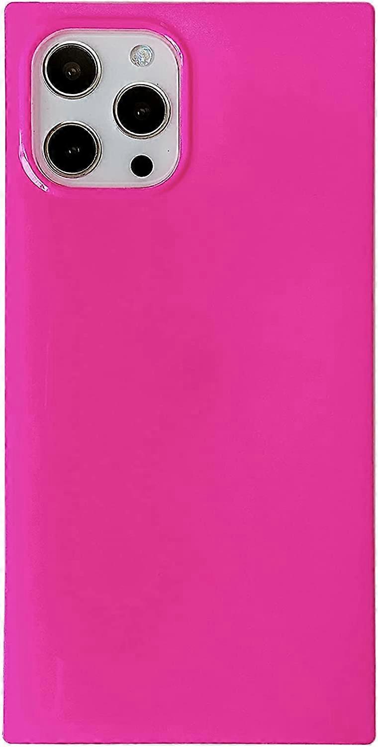 Compatible with iPhone 12 Pro Max Case 6.7 inch 2020,Square Case Fluorescent Color Bling Light Glitter Slim Soft Silicone Shockproof Phone Case for Wo