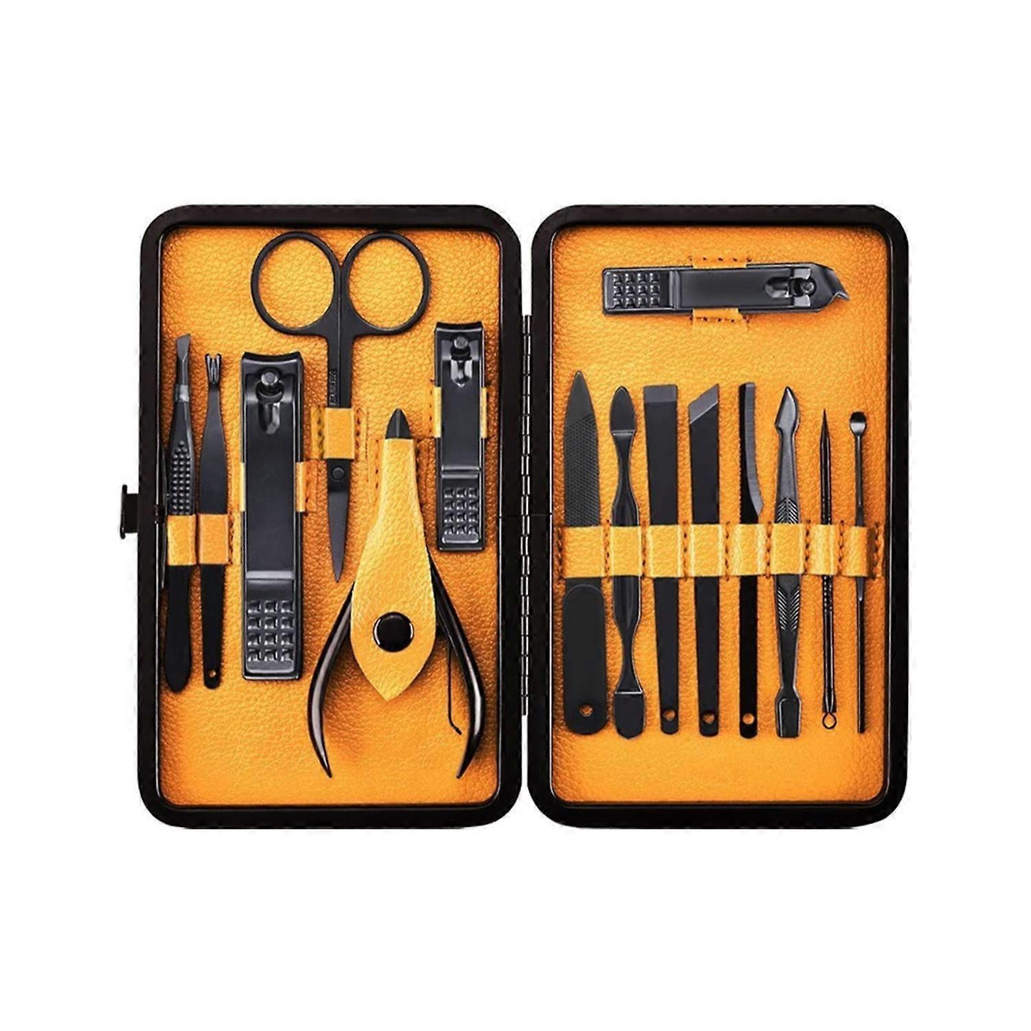 Nail Clipper Set Yellow 15 Pieces