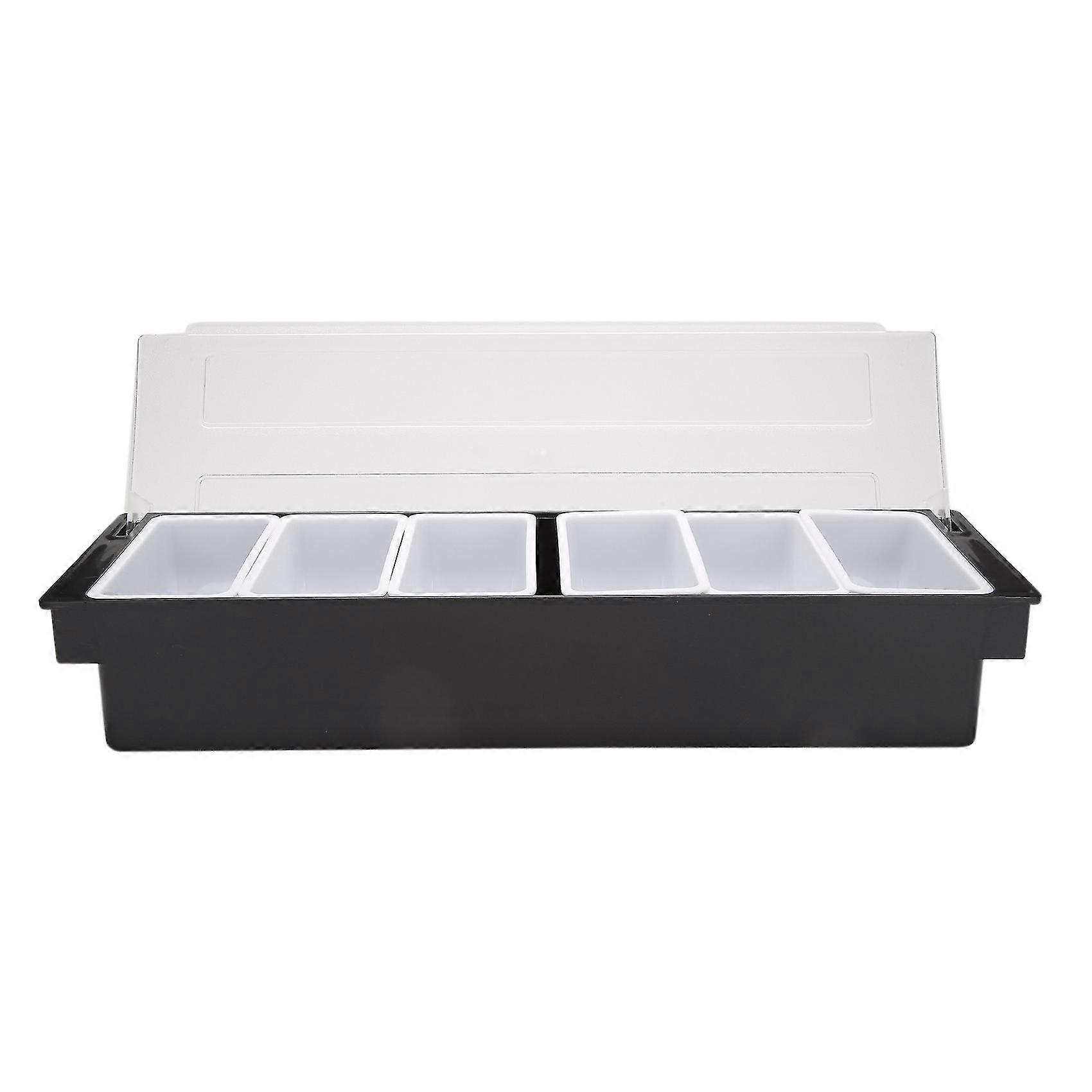 Ice Cooled Condiment Serving Container Chilled Garnish Tray Bar Caddy For Home Work Or Restaurant S