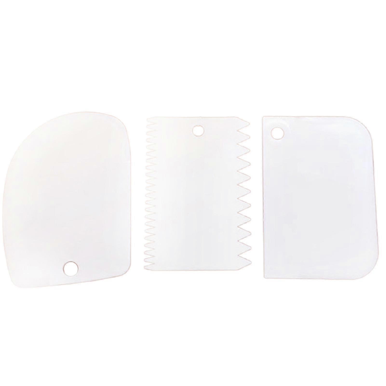Cake Scraper Set Multifunctional Flexible Dough Scraper Cake Icing Smoother Tool For Baking