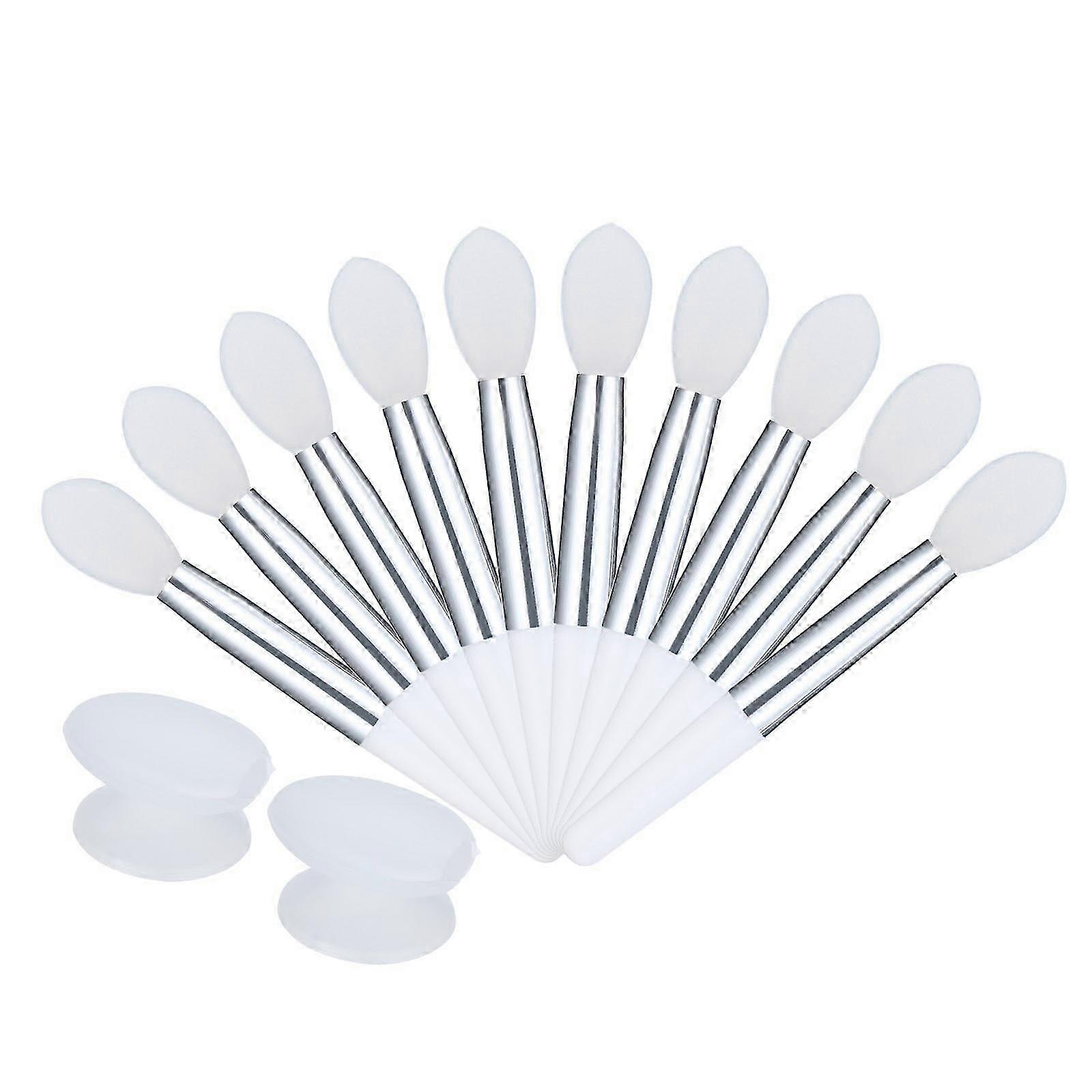 10pcs Silicone Lip Brush Set Lipstick Lip Gloss Applicator Brushes Mini Lip Care Makeup