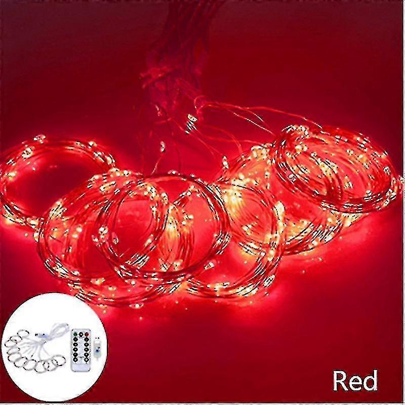 Mng Wedding Decoration Curtain Light Garland Birthday Party 3mx3m 300led Red