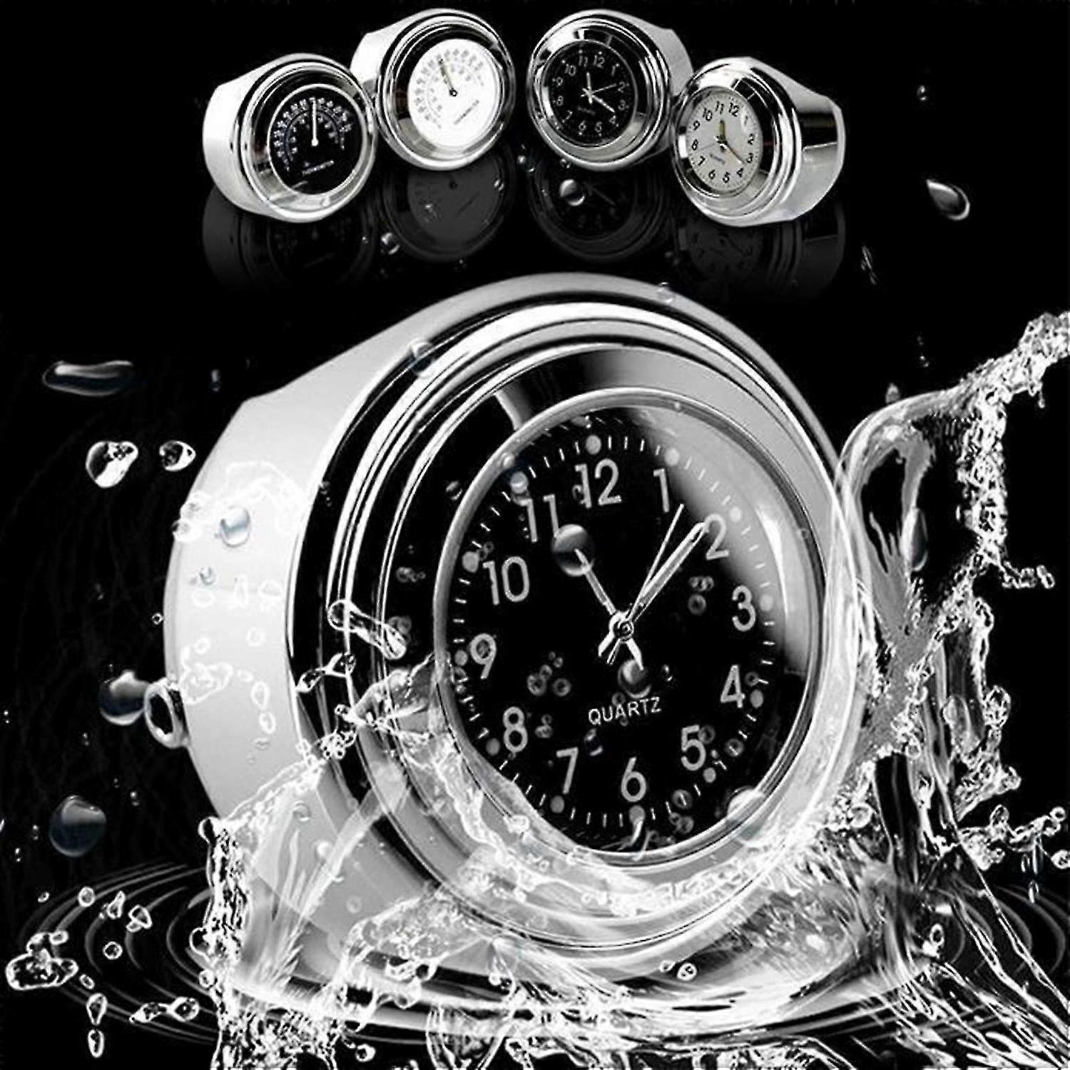 Motorcycle Quartz Clock Waterproof Handlebar Mount Watch Timetable With Wrench