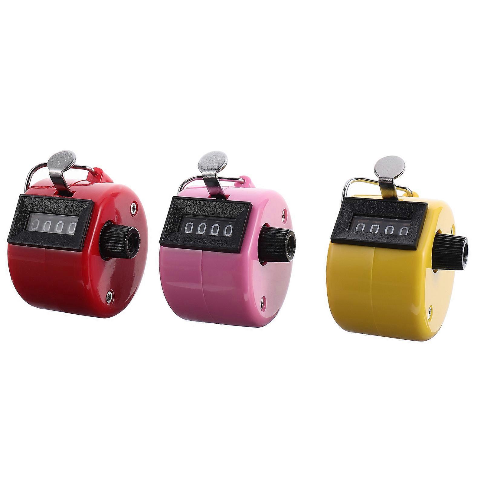 3 Pcs Practical Electronic Tally Counters Manual Digital Counter Random Color