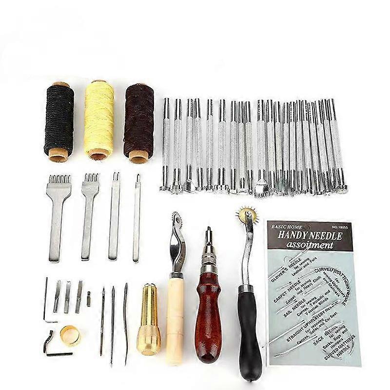 48x Leather Printing Tool Alloy Carving Hand Making Craft