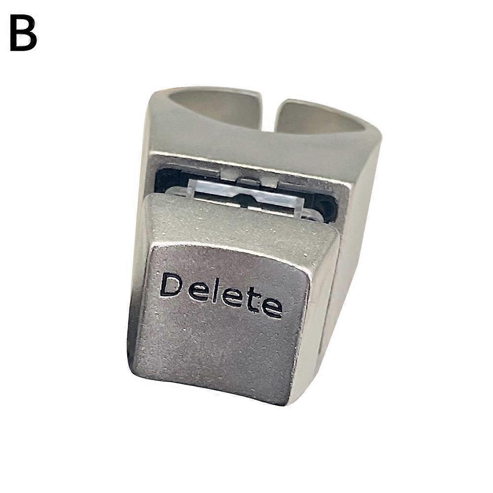 Creative Delete Keyboard Spindle Tester Rings Office Decompression Funny Rings