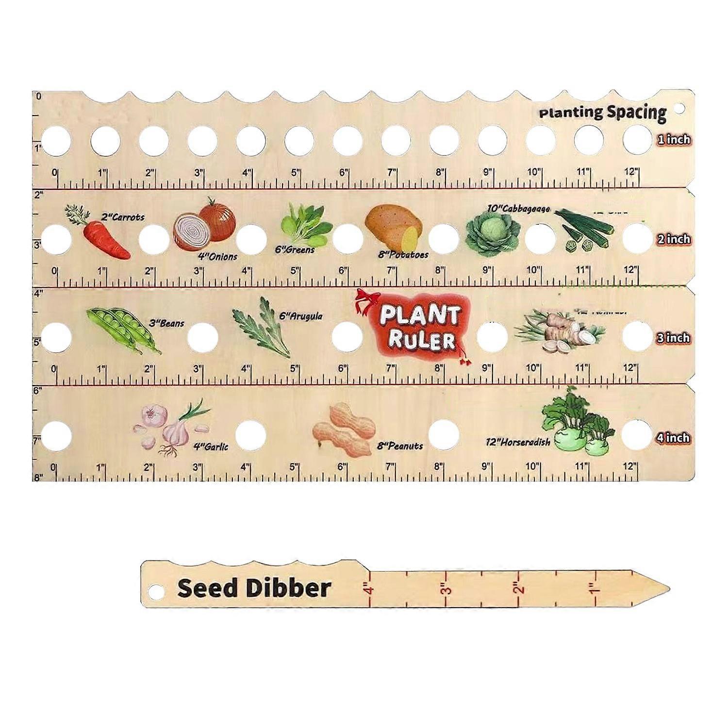 [安德在线](35X20 棍子20) 1pcs木质多功能种植尺植物多功能幼苗种植尺