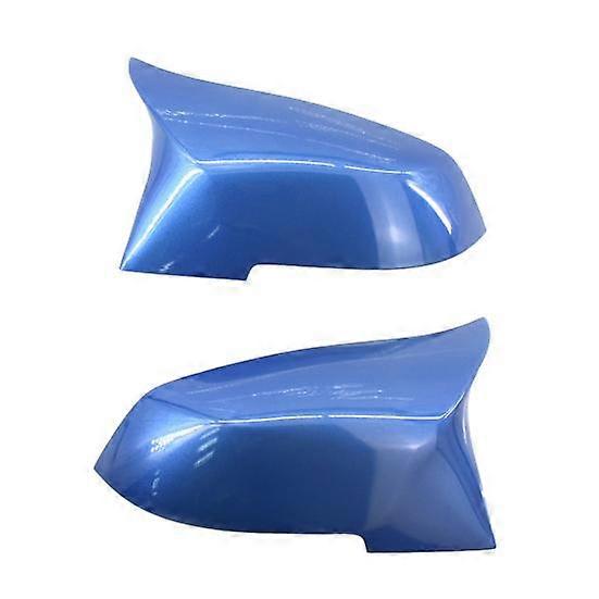 2Pcs Rearview Mirror Blue Car Horn Styling Shell Design Perfect Matching Side Mirror Cover