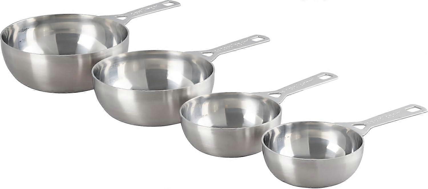 Stainless Steel Measuring Cups Set of 4 - 4 Cup Capacity, Durable and Rust-Resistant for Accurate Batch-Baking Measurements