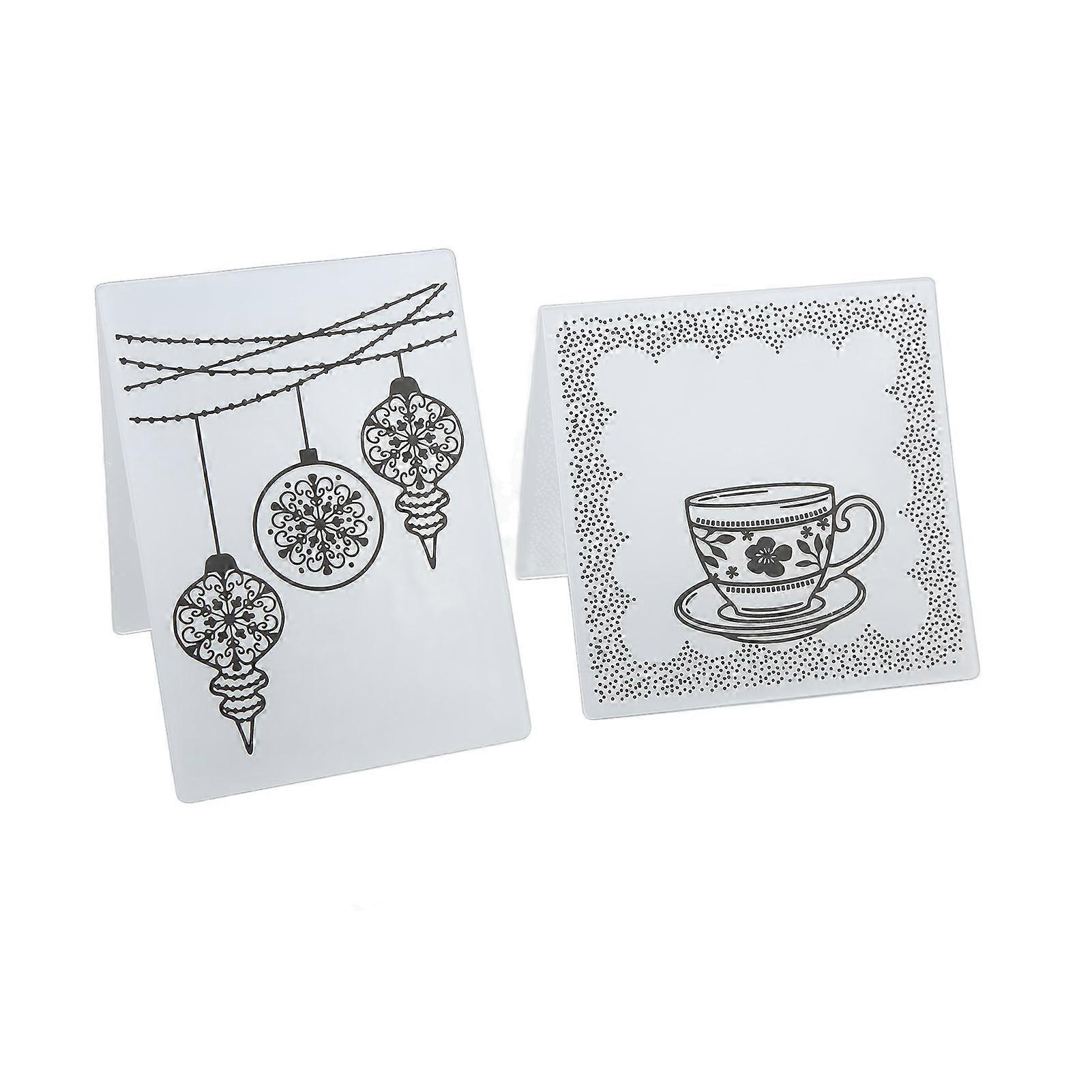 Embossing Folders Durable Plastic Material Wide Application Plastic Embossing Folders for Cards Envelopes DIY