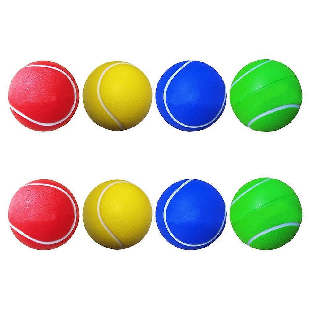 8 db kreatív teniszlabda, gyakorló teniszlabdák, sport PU teniszlabdák, játéklabda (2 db sárga, 2 db piros, 2 db kék, 2 db zöld)