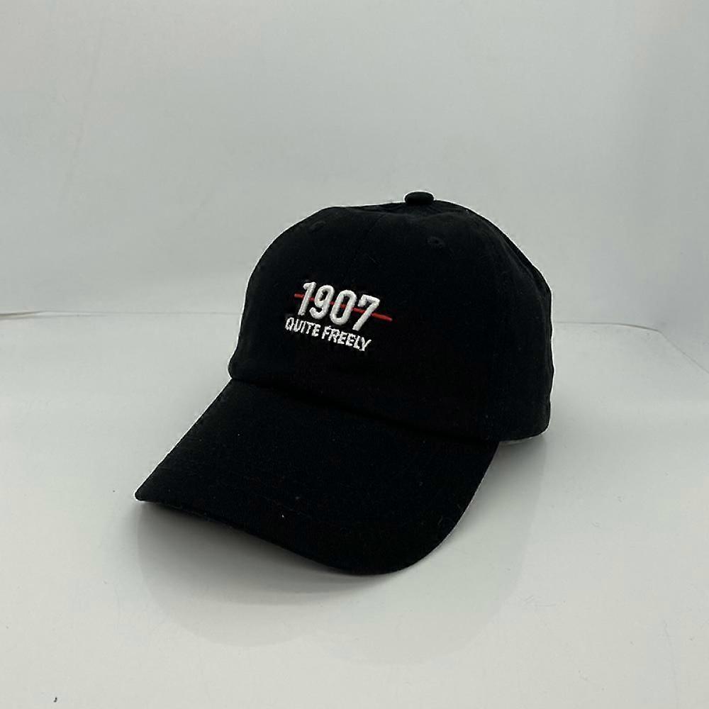 Dotpet 1907 Baseball Cap Summer Soft Top Cap(Black)