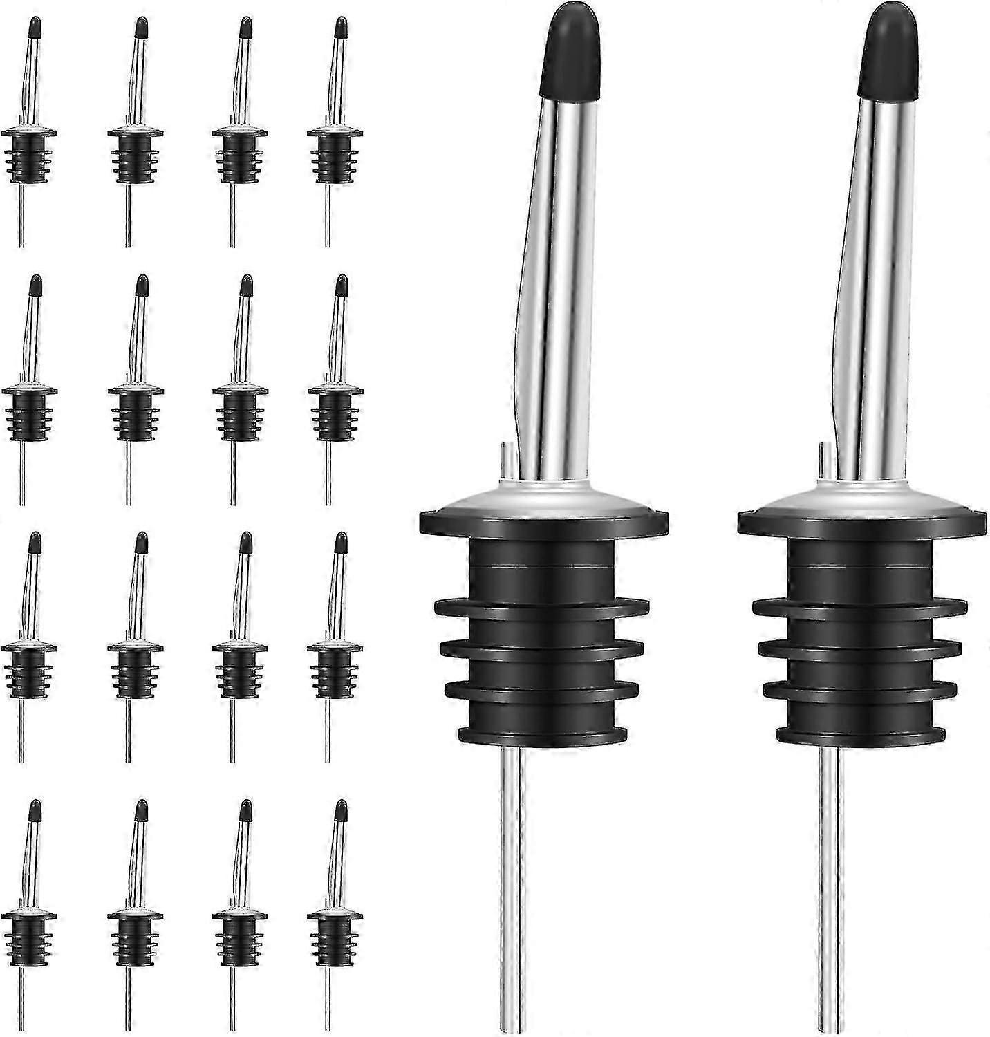 طقم صنابير صب الخمور المكون من 24 عبوة - ستانلس ستيل مع أغطية غبار