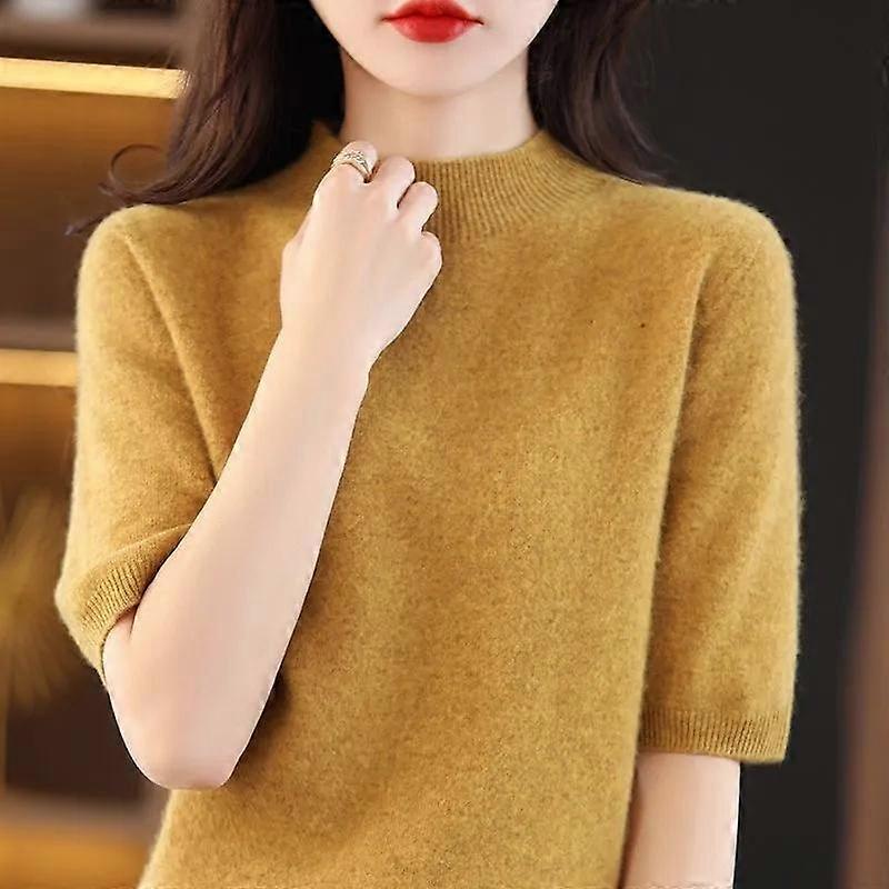 Spring/Summer Women's Half Turtleneck Loose Top