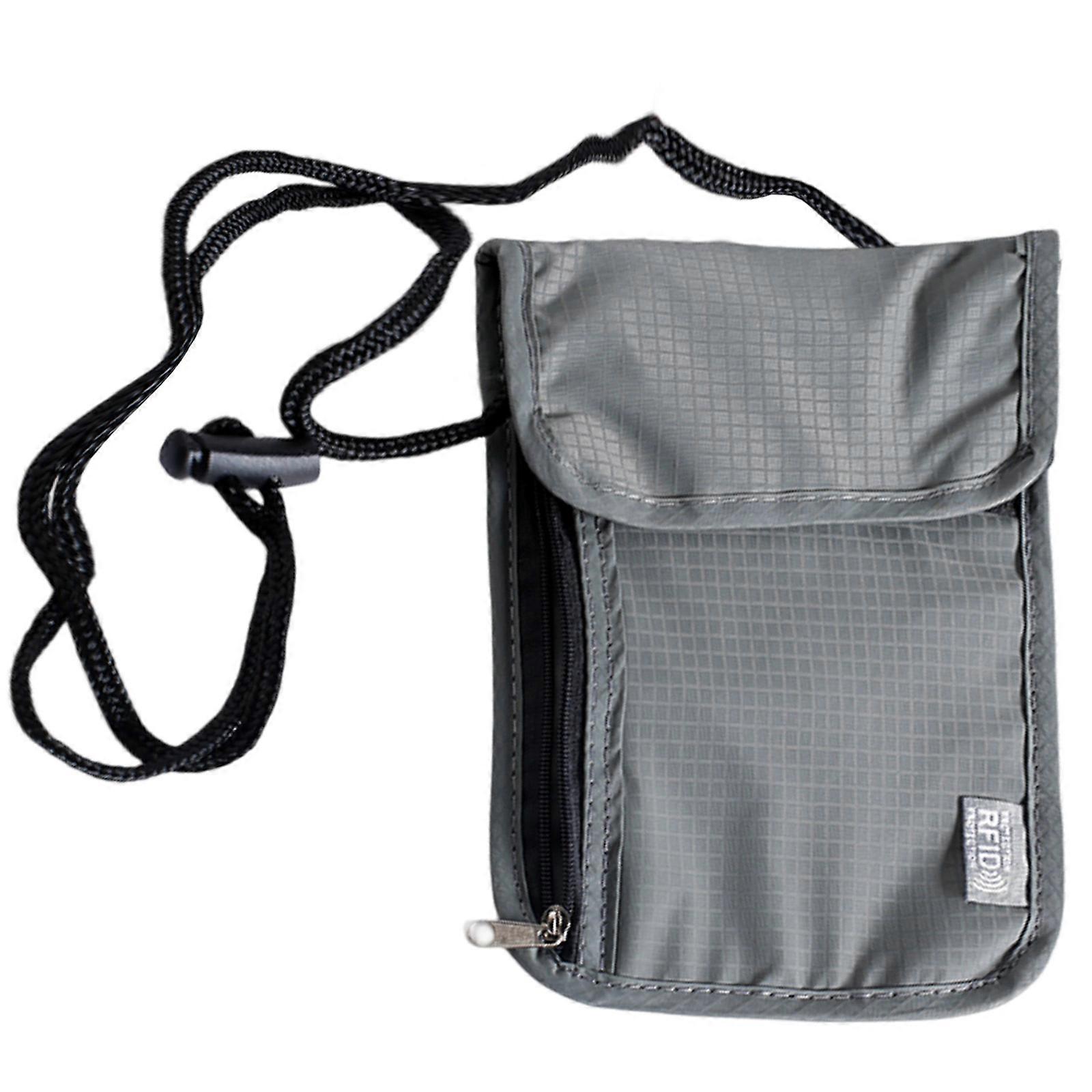 RFID保護ネックポーチ、防水軽量トラベル盗難防止