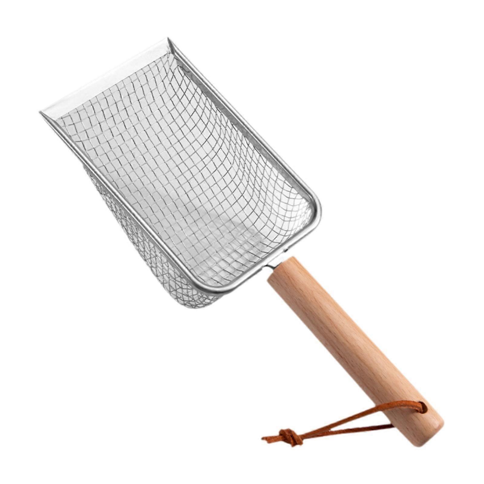 Litter Scooper Portable with Handle Cat Sand Sifting for Kitty Cats Aquarium 2.5mm Mesh
