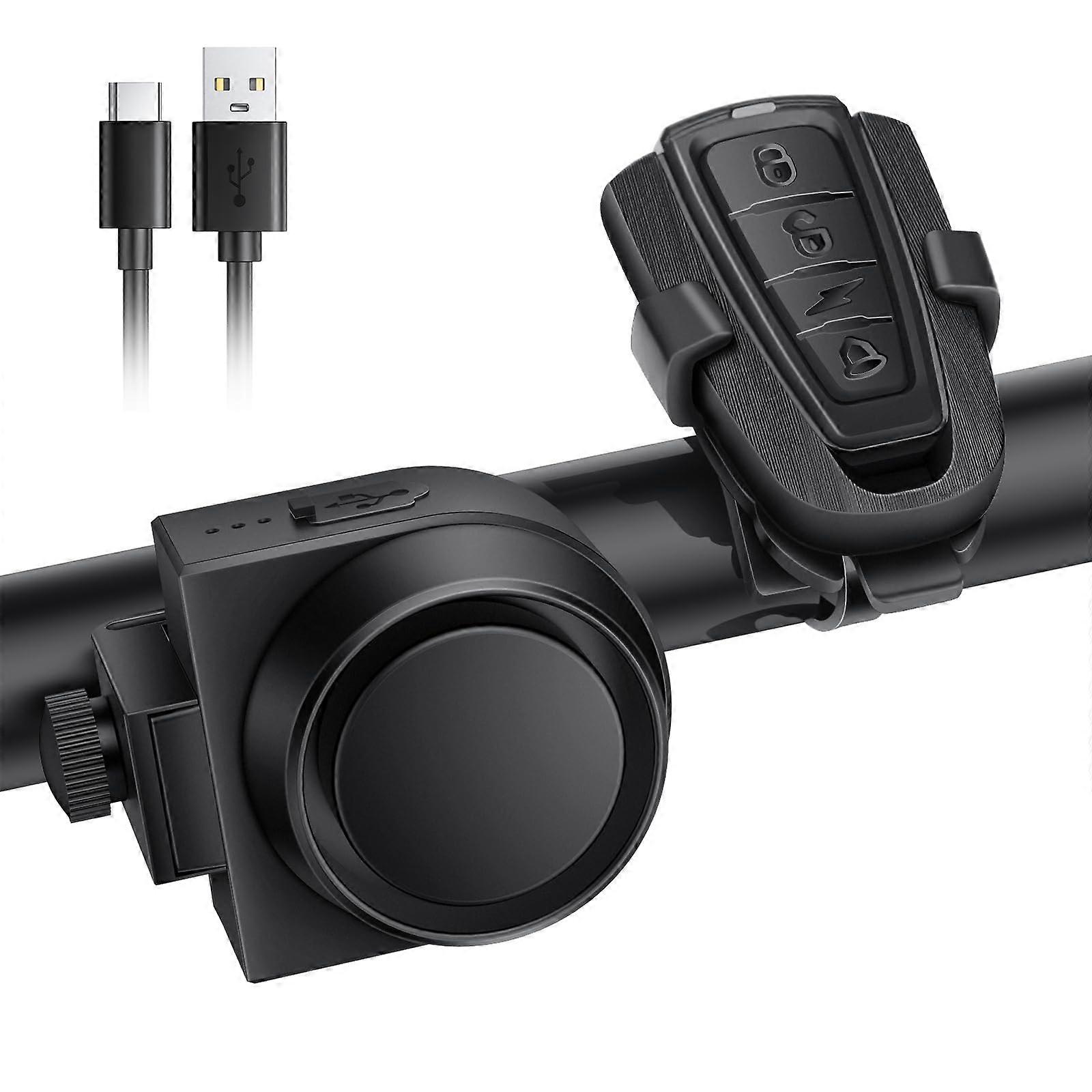 Yüksek Sesli, Su Geçirmez Tasarımlı, USB Şarjlı, Tüm Bisiklet Modelleriyle Uyumlu Şarj Edilebilir Bisiklet Zili