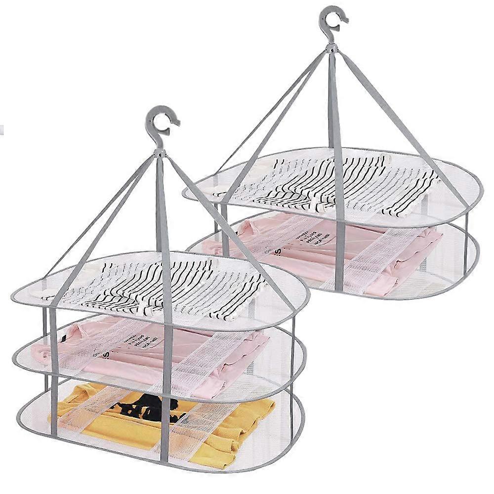 Folding windproof clothing drying rack, foldable design, suitable for indoor and outdoor use, with fixing straps, two sizes