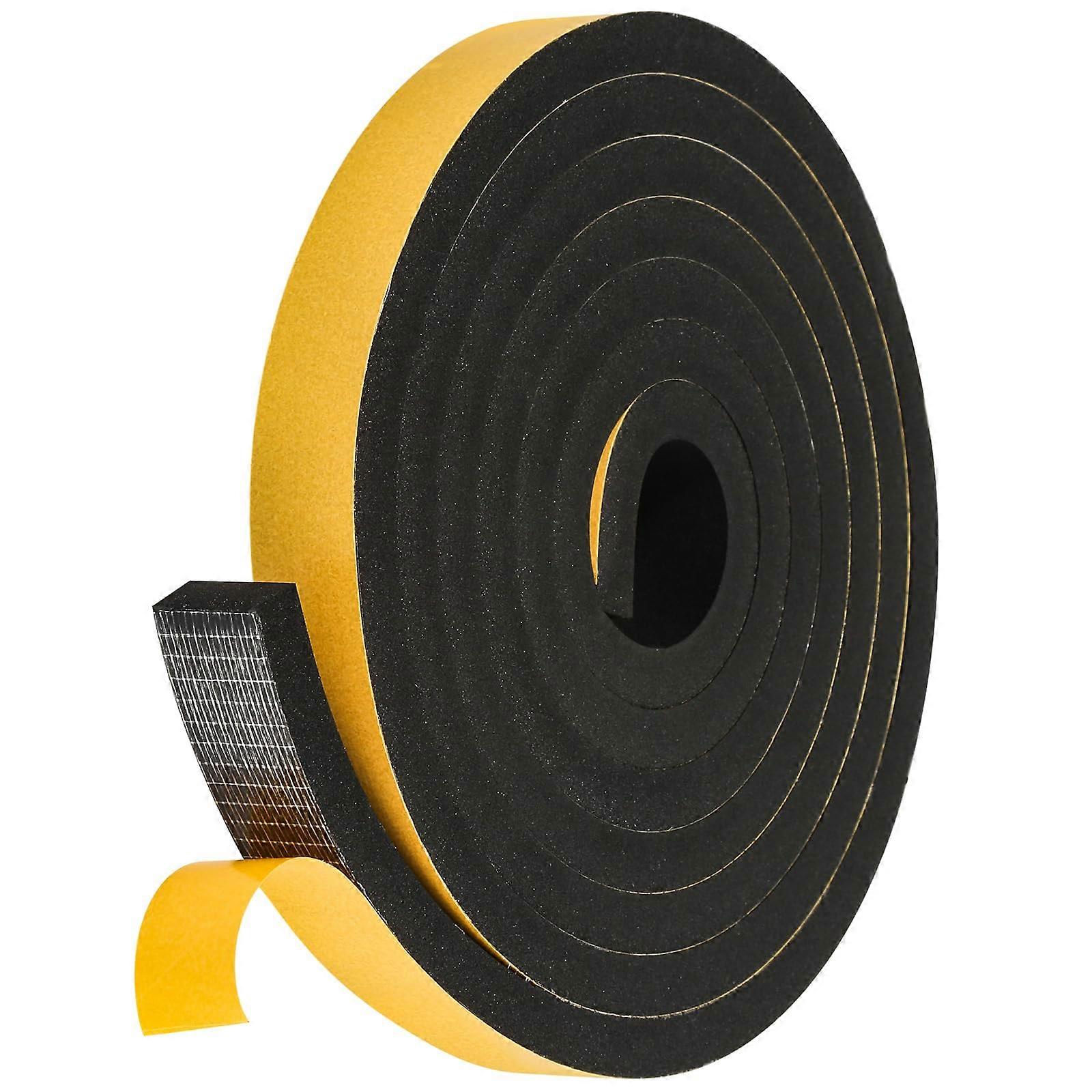High-density foam sealing strip, 1x1/2 inches, for sound insulation