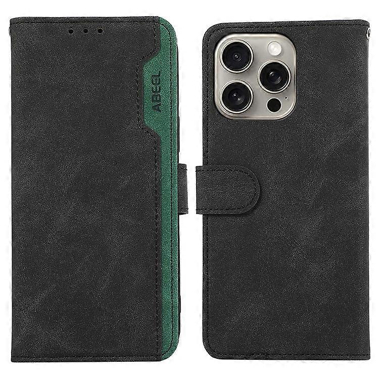 ABEEL Compatible For iPhone 16 Pro Max Leather Case RFID Blocking Anti-Scratch Wallet Phone Cover
