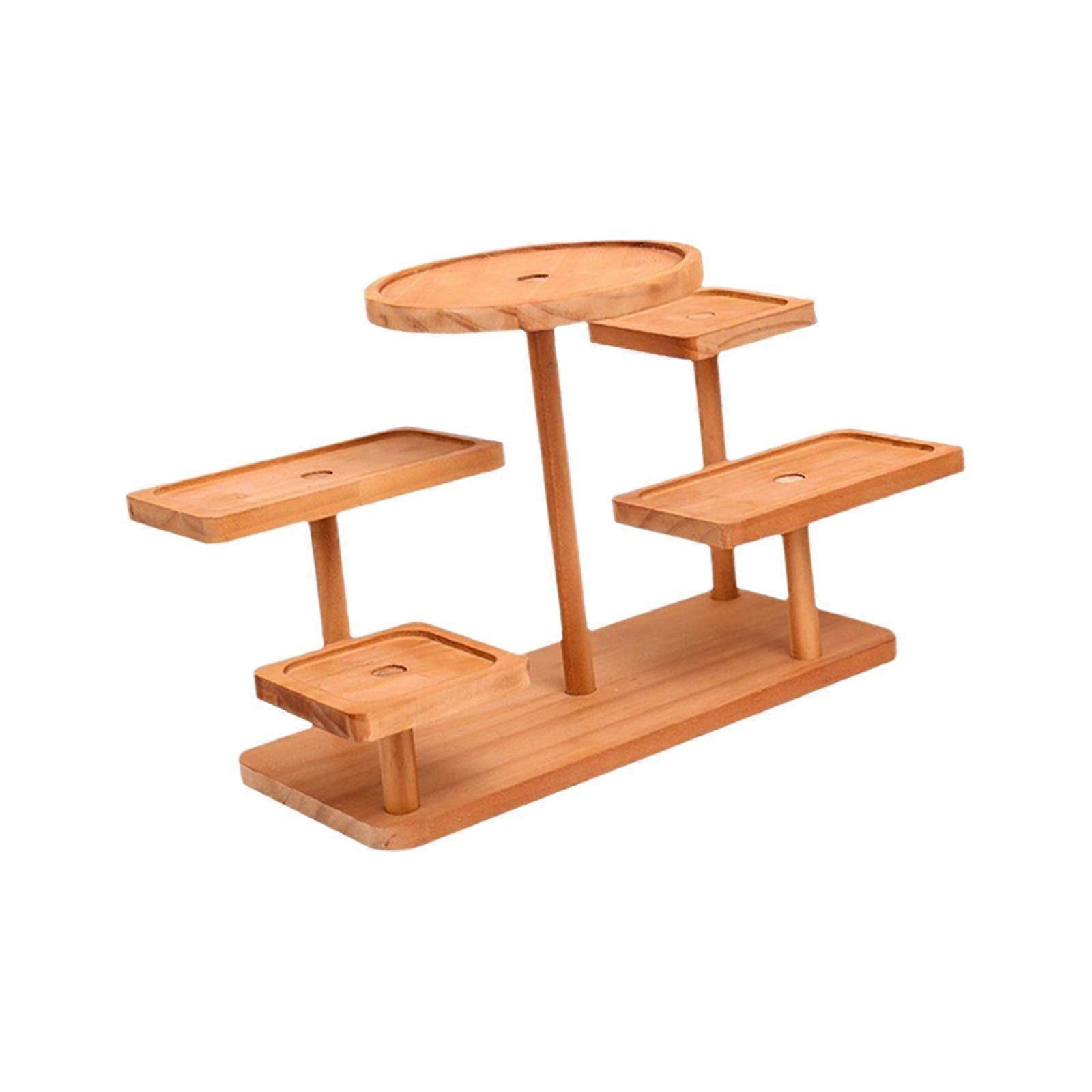 Display Riser Small Plant Stand Decorative Countertop Wooden Riser Stand Rack