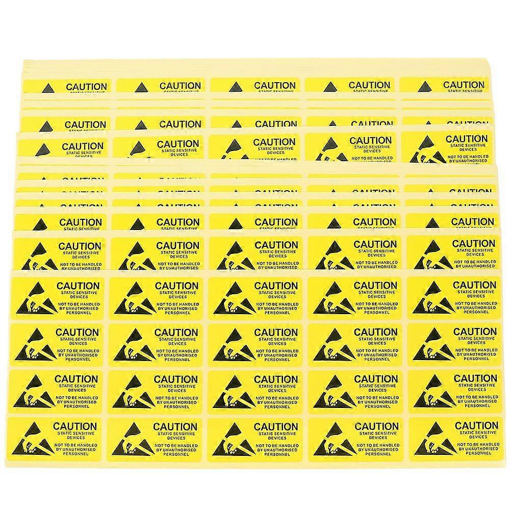 200 Pcs Self Adhesive Static Warning Sticker Label Electrostatic Sensitive Devices Stickers Anti-Static Label Decals For Electrical Devices