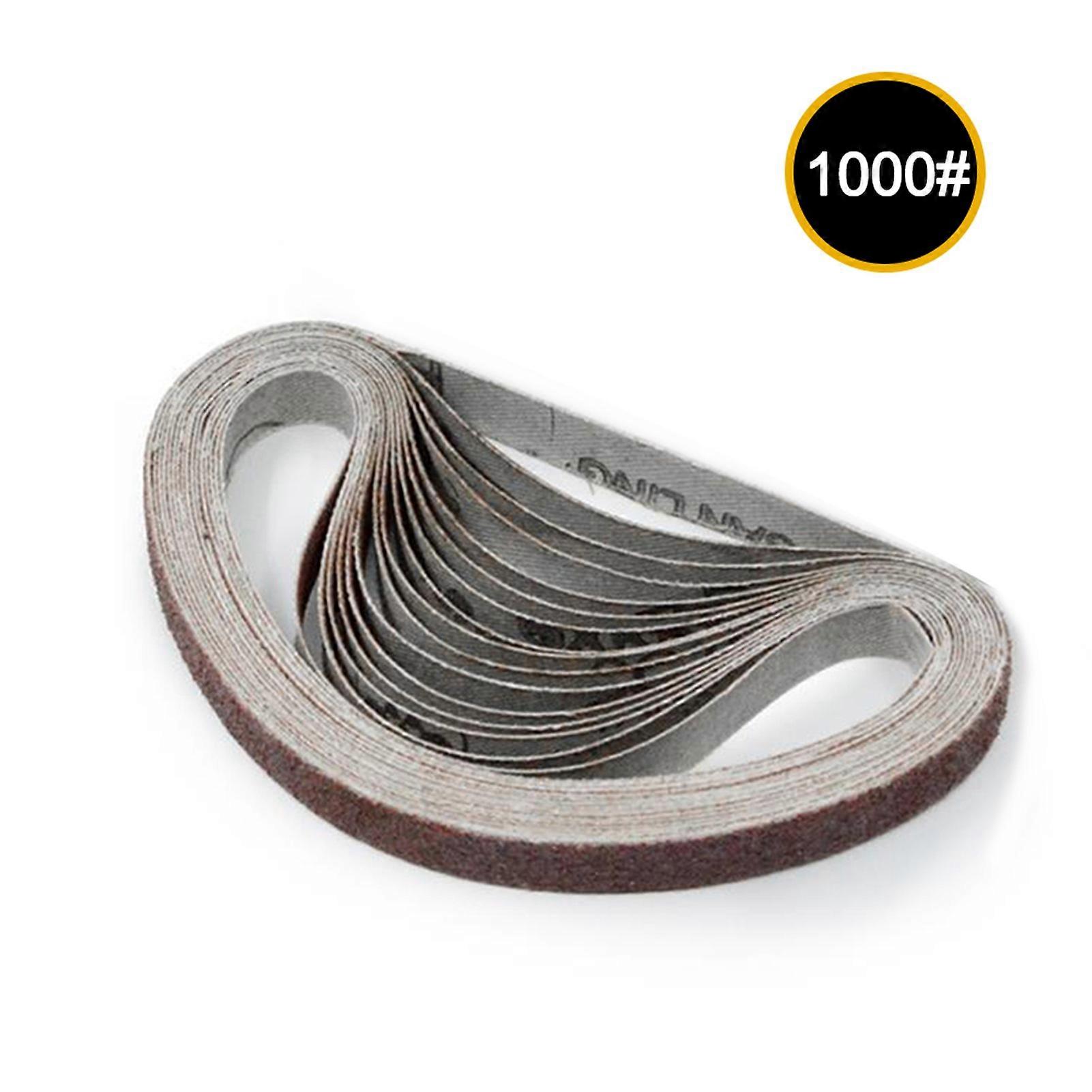 10pcs 10x330mm Abrasive Sanding Belts 1000 Grit Sanding Grinding Polishing Tools for Sander Power Rotary Tools
