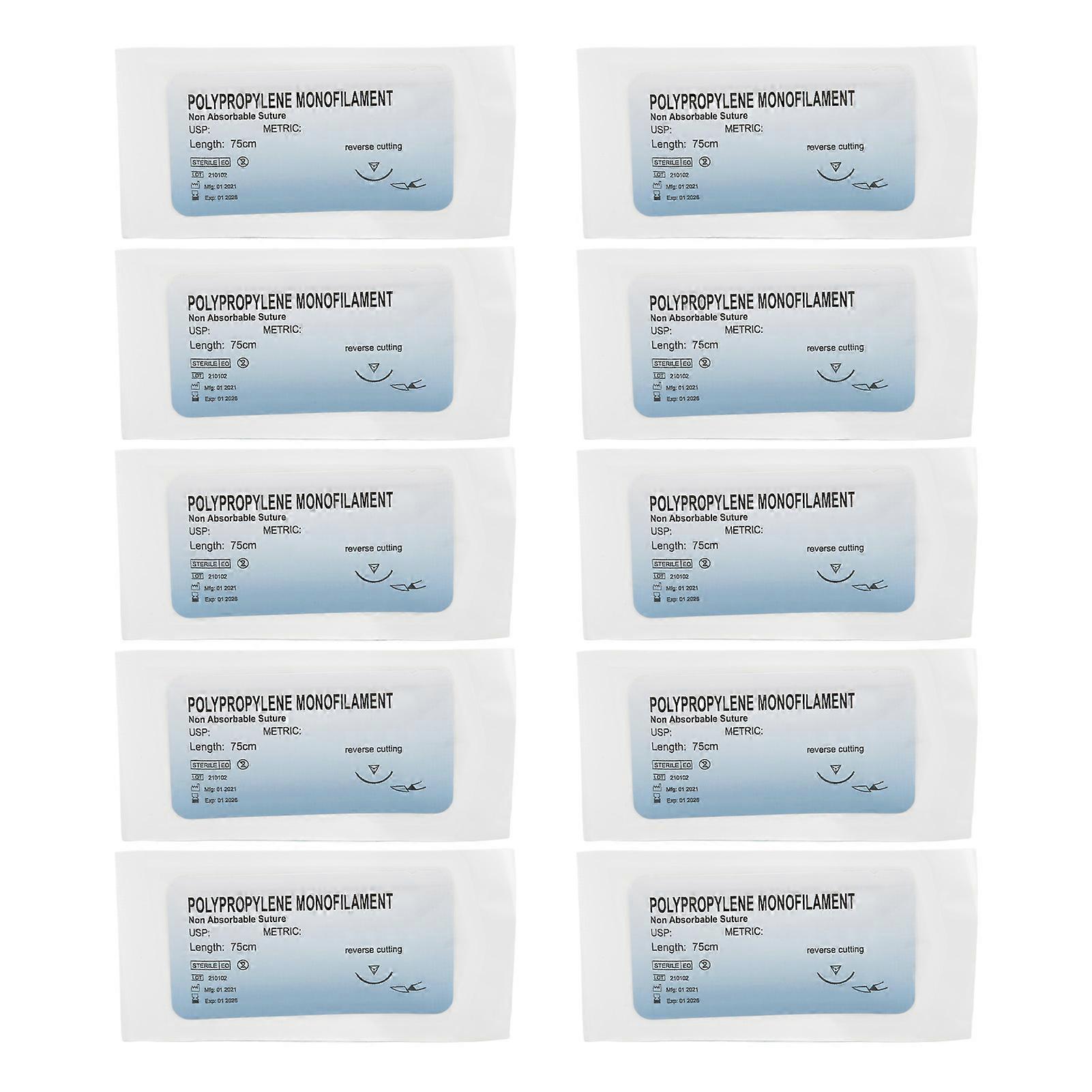 12pcs Suture Practice Thread Individual Package Polypropylene Wound Closure Suturing Thread Training Set