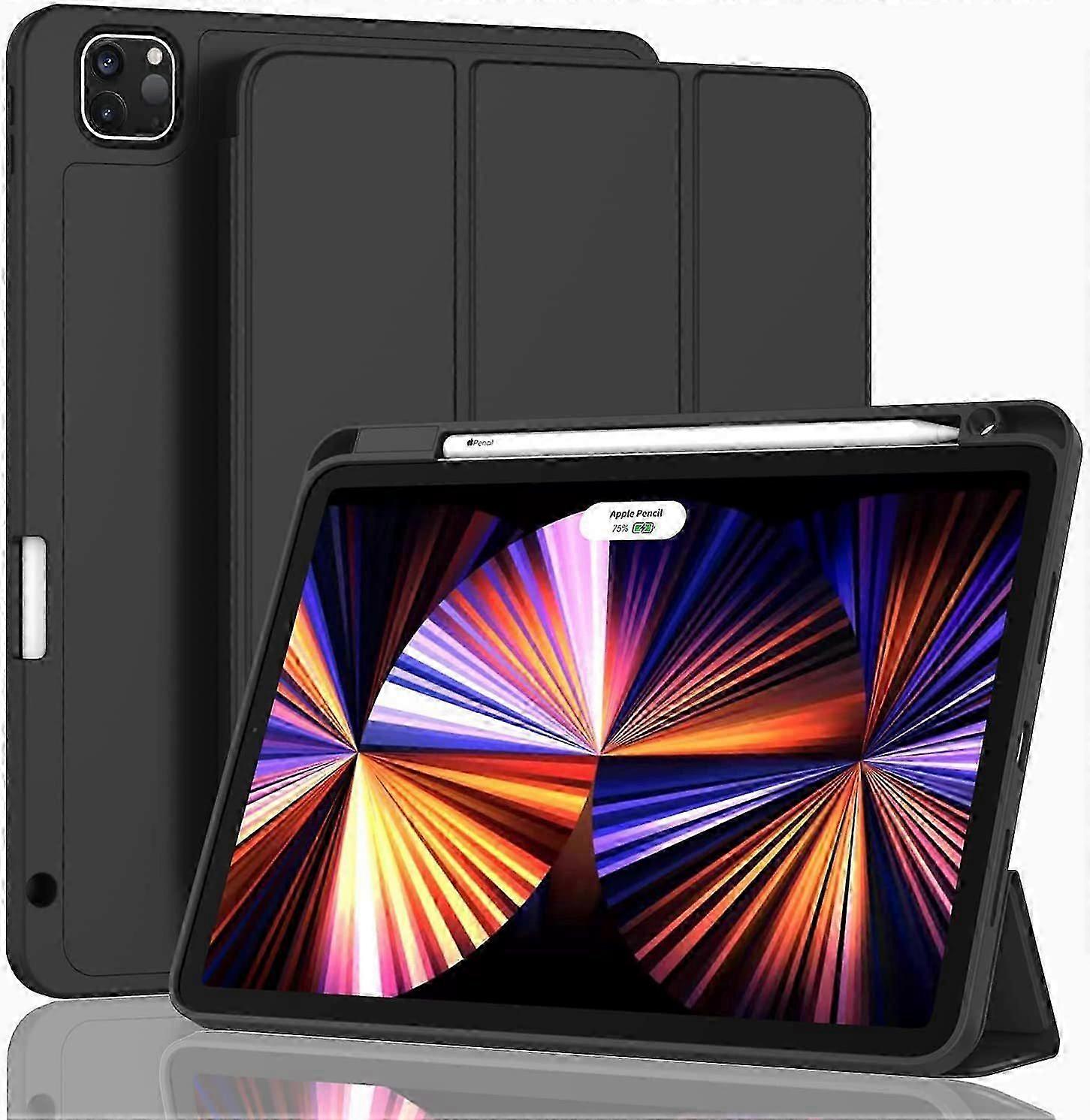 high qualityCompatible with iPad Pro 13 Inch Case 2024 with Pencil Holder, Soft TPU Back Cover with Smart Trifold Stand, Auto Wake/Sleep