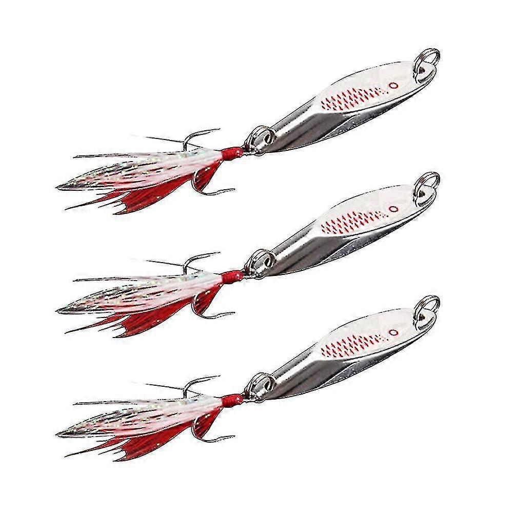 3pcs 14g Angelköder Köder Künstliche Simulation Köder Angelköder Angeln Zubehör (silberner Bindehaken)