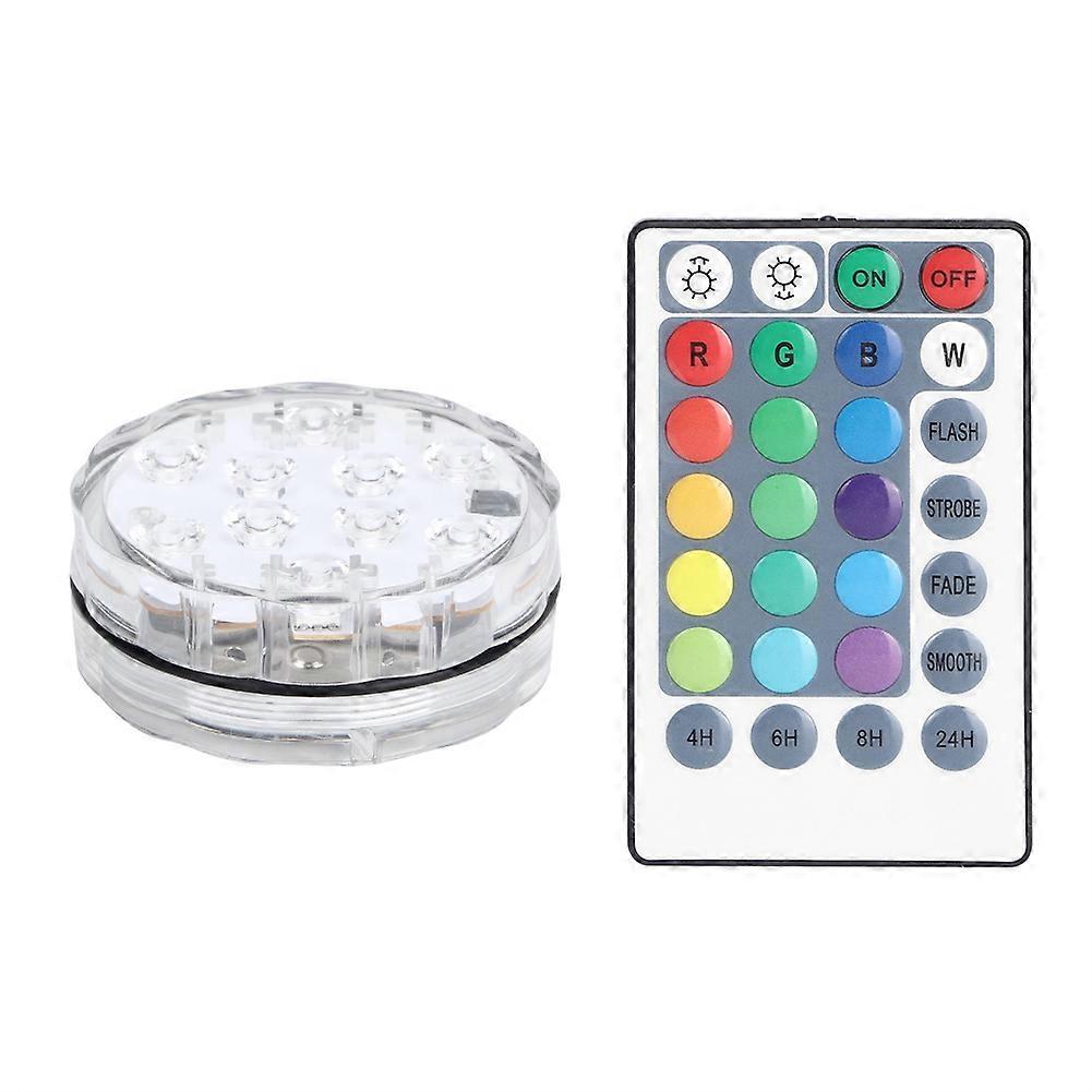 10 RGB Underwater Submersible Pool Lights, Waterproof LED Lighting for Swimming Pools, 16 Colors, Remote Control