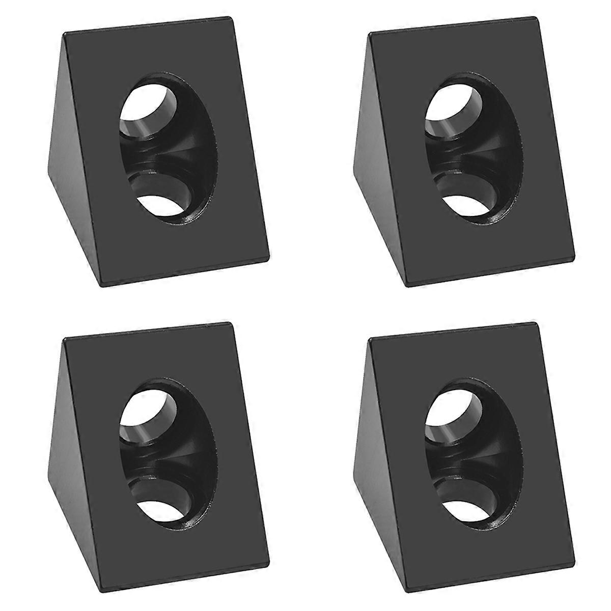 90 Degree Angle Bracket Connector for CNC & 3D Printer DIY V-Slot Black Corner for 2020 Aluminum Profile 4Pcs