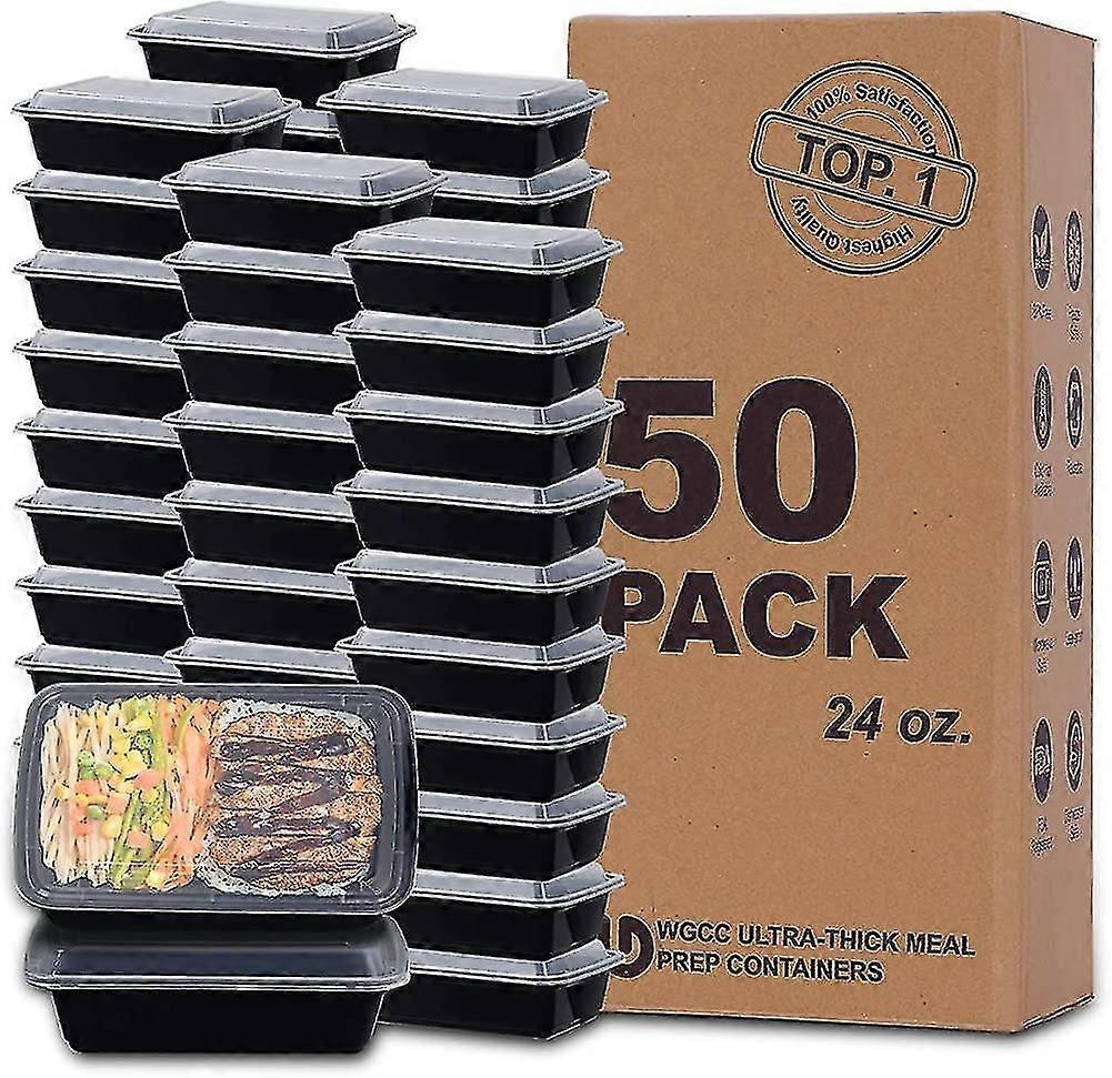 Meal Prep Containers, 50 Pack Extra dikke voedselopslag containers met deksels