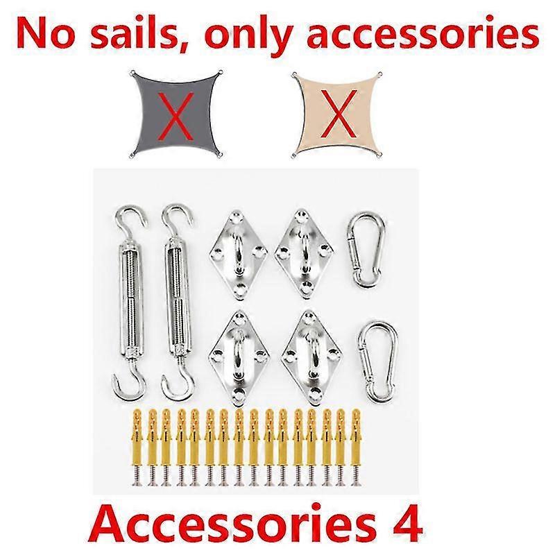 3x5m 3x6m 4x5m防水日よけ帆屋外ガーデンビーチキャンプパティオプール日よけテント日よけアクセサリー3x4mアクセサリー4