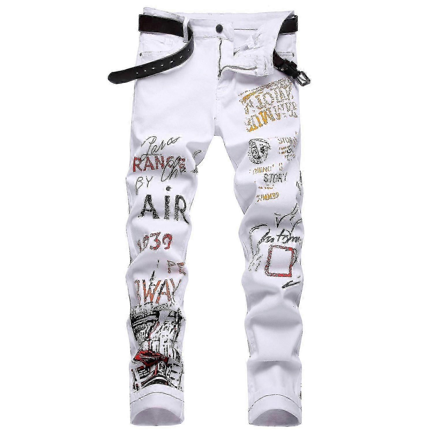 Men Punk Skinny Hip Hop Jeans Pants