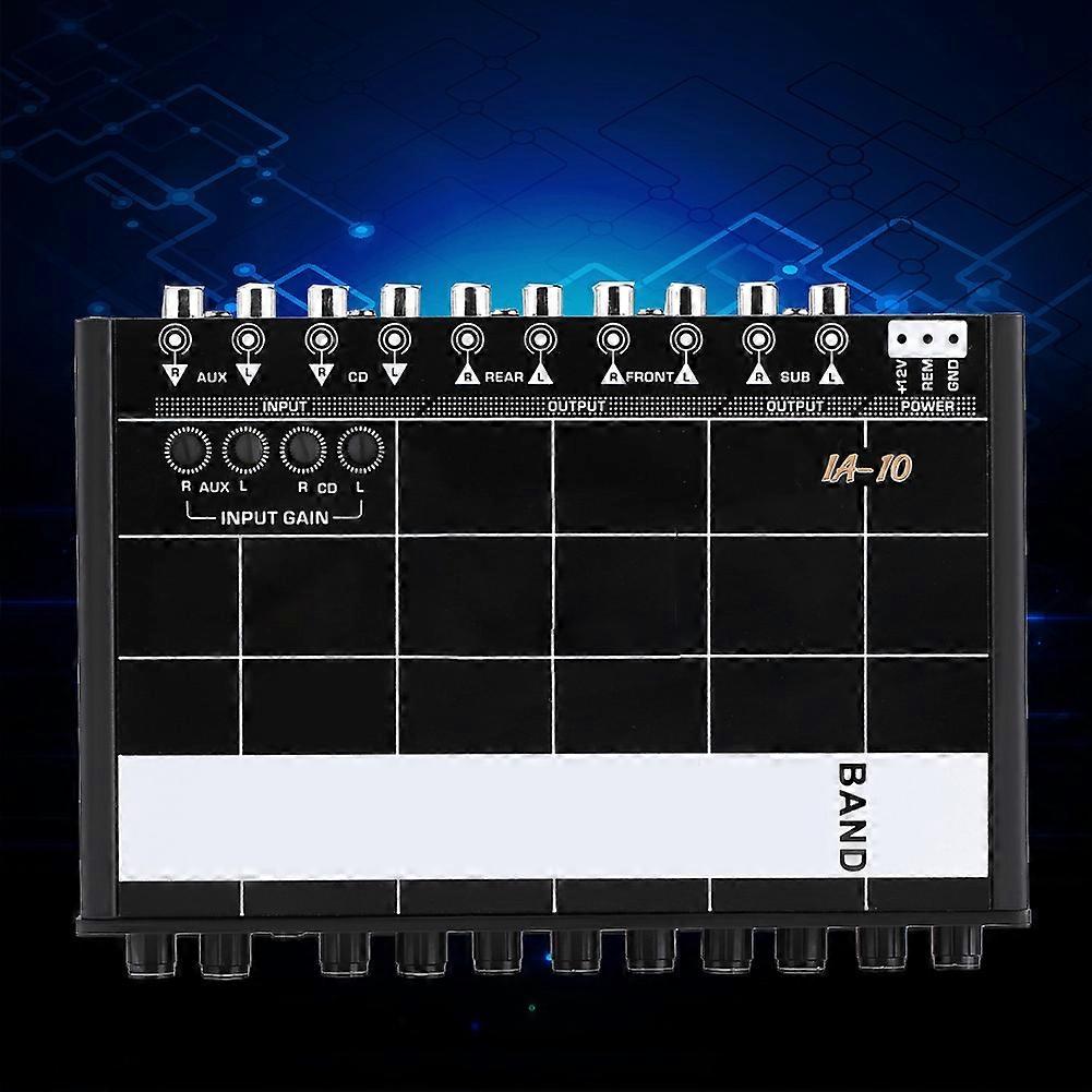 Car Audio Modified Graphic Equalizer EQ 7s Car Audio Stereo Tuner w 3.5mm Aux in & Knob