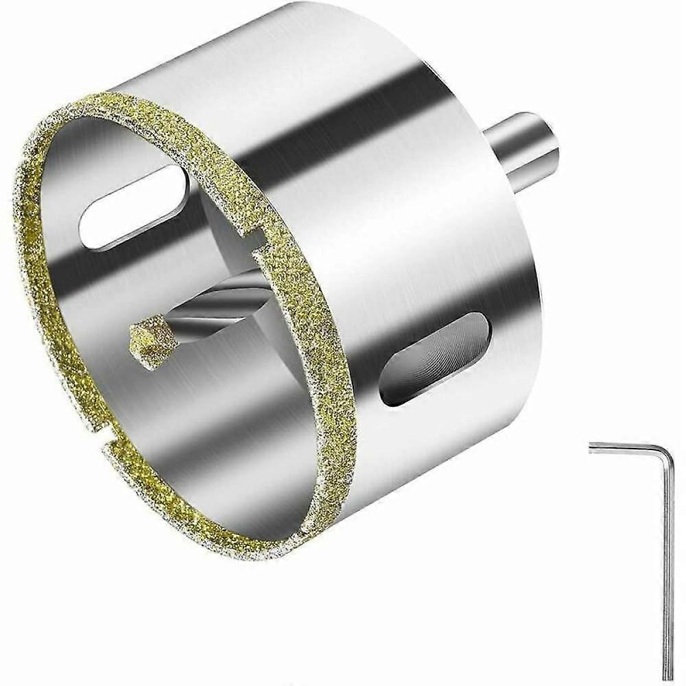 Diamond Hole Saw with Triangular Shank, Industrial-grade High-strength Carbon Steel for High-precision Smooth Cuts, 68 Mm Hole Saw with Enlarged Chip