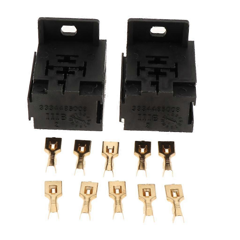 2 x Premium Quality Relay Base Holder and Mount Kit for 5 Pin Relays