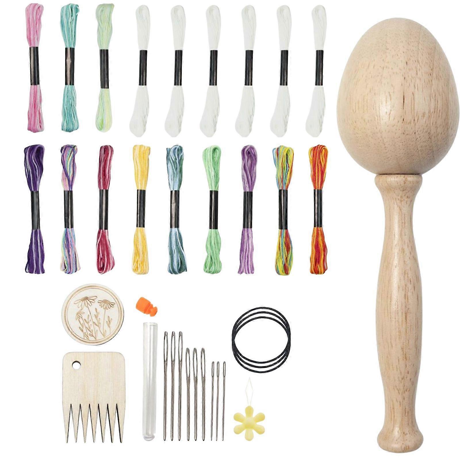 Darning Egg Darning Needle Kit Wooden Darning Mushroom Portable for Socks