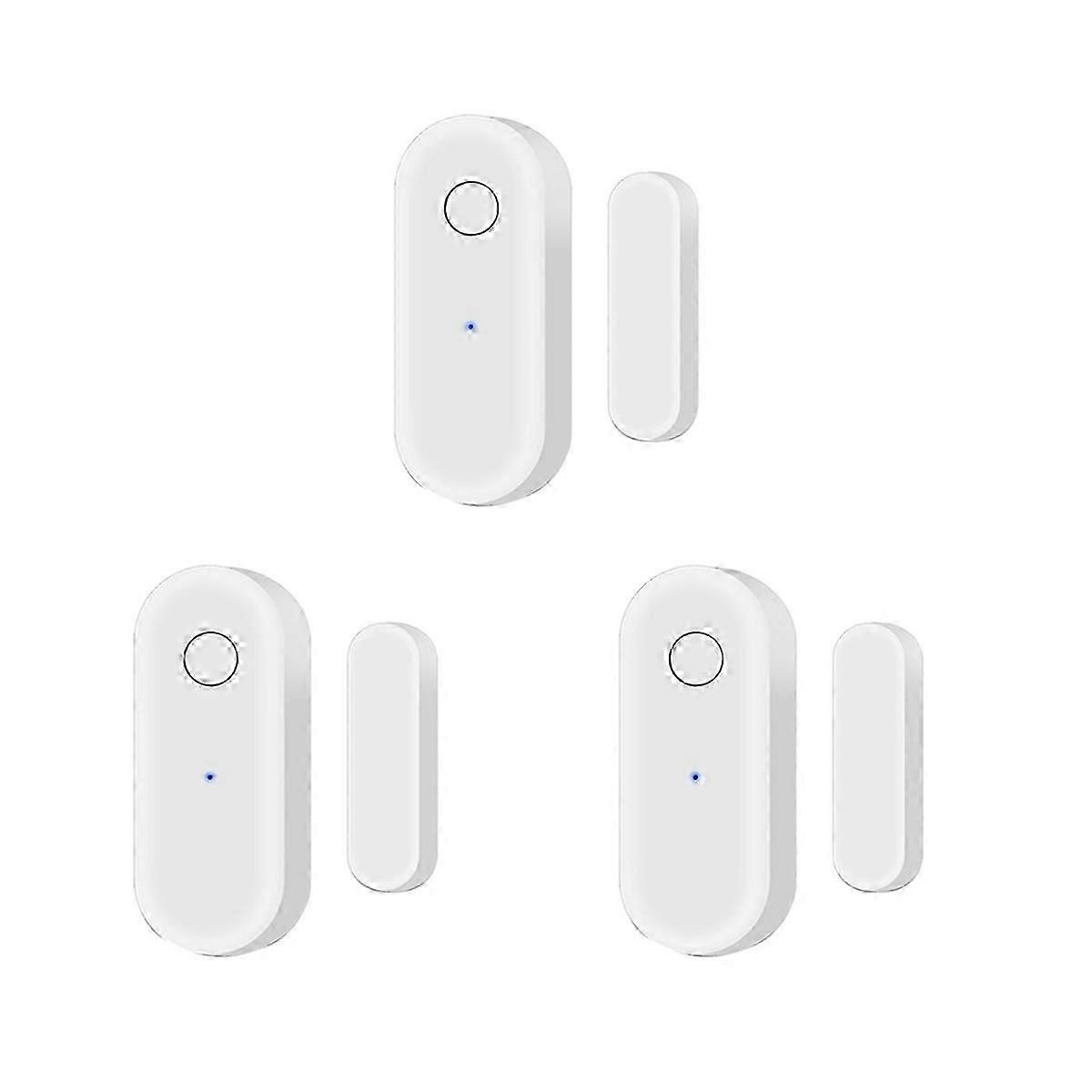 Smart Door Sensor - WiFi Wireless Window Sensor Real-Time Message Notification Compatible with Alexa Assistant JN