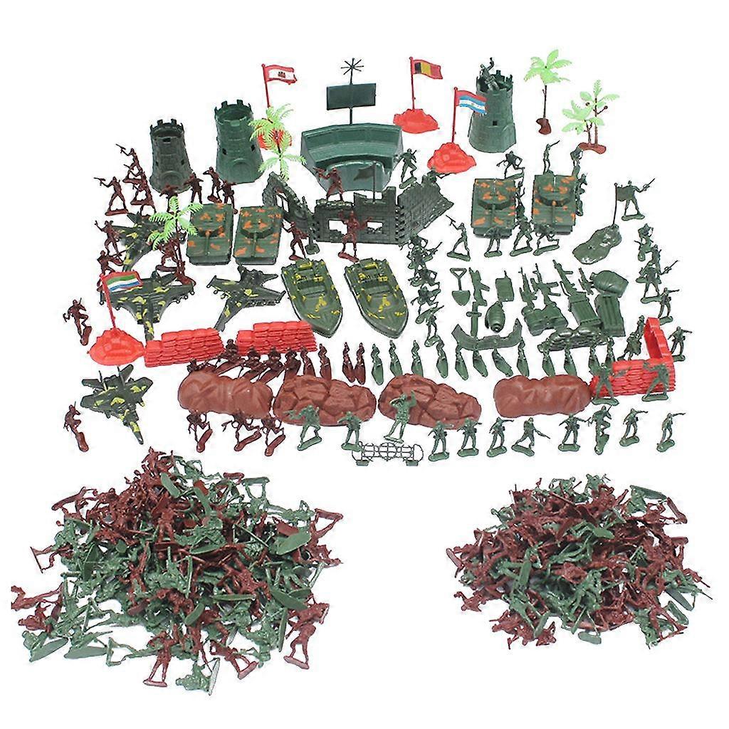 290 Pieces Army Base Set 4cm Soldiers and Realistically Scaled Assorted