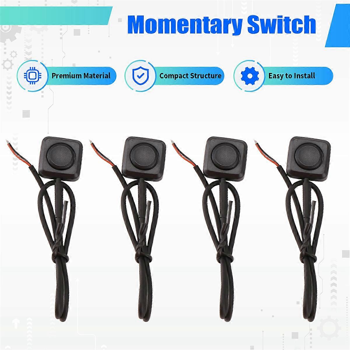 4 Pcs Momentary Switch Momentary Push Button ON Off Switch 12V 24V